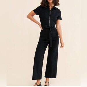 Anthropologie Maeve Colette Weekend Jumpsuit, black, Size 6P NWOT